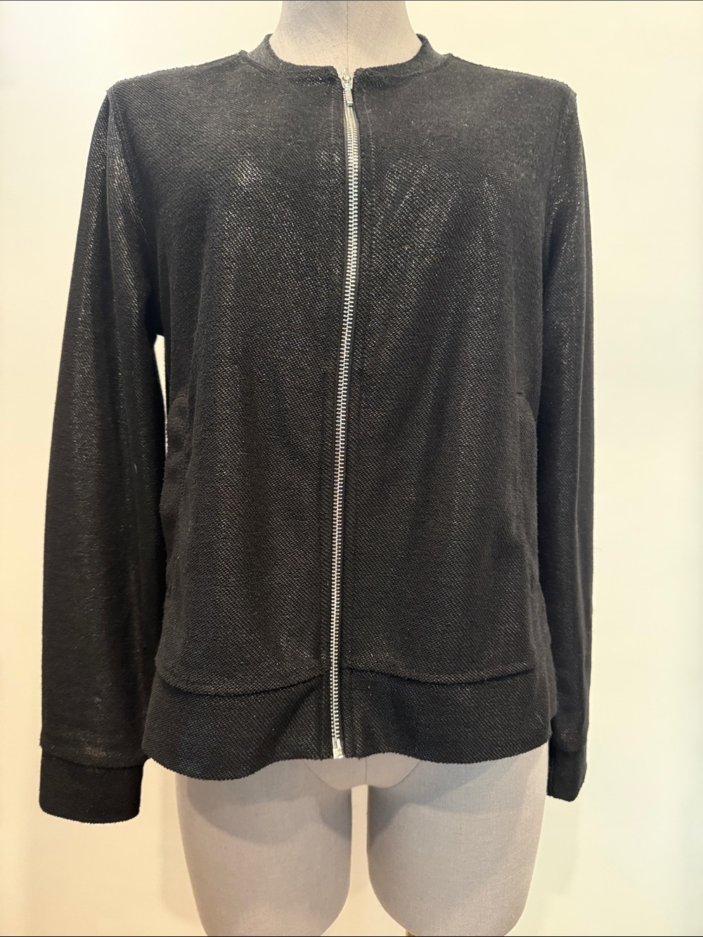 Tristan Metallic Zip-Up Jacket | Small